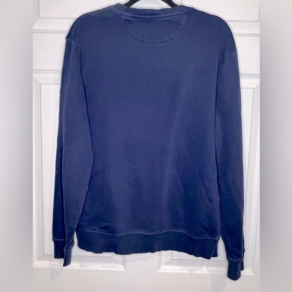 Calvin Klein Men's Mono Logo Crew Neck Sweatshirt - Navy Blue - Size Large - Picture 6 of 6